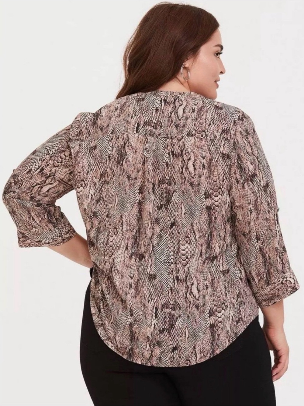 Torrid Harper Georgette 3/4 Sleeved Blouse Size 3 - Picture 2 of 6